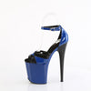 FLAMINGO-884 Plateau Sandaletten Blau/Schwarz Lack von Pleaser – Ansicht 3