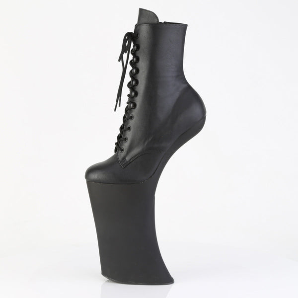FORBIDDEN-1020 Plateau Pony Stiefeletten - Schwarz Matt von Pleaser – Ansicht 3