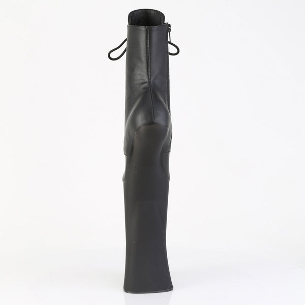 FORBIDDEN-1020 Plateau Pony Stiefeletten - Schwarz Matt von Pleaser – Ansicht 4