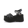 FUNN-10 Plateau Sandaletten Gothic Spinnennetz schwarz von DemoniaCult – Ansicht 3