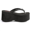 FUNN-33 Plateau Pantoletten Flip-Flop schwarz von DemoniaCult – Ansicht 5