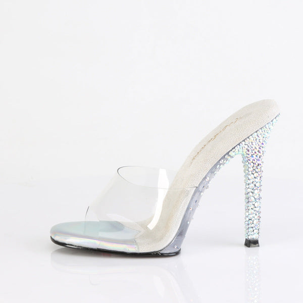 GALA-01DSP Pantoletten transparent Glitzersteine von Fabulicious – Ansicht 3