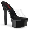 GLEAM-601 - Plateau High Heel Pantoletten - Schwarz von Pleaser
