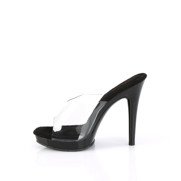 GLORY-501 High Heels Sandaletten - Transparent/Schwarz von Fabulicious – Ansicht 3