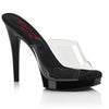 GLORY-501 High Heels Sandaletten - Transparent/Schwarz von Fabulicious