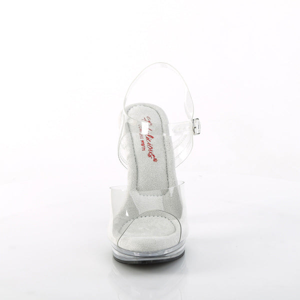 GLORY-508 High Heels Sandaletten - Transparent von Fabulicious – Ansicht 2