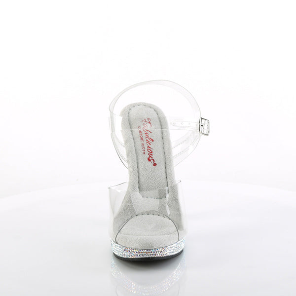 GLORY-508DM High Heels Sandaletten - Transparent/Silber von Fabulicious High Heels – Ansicht 2