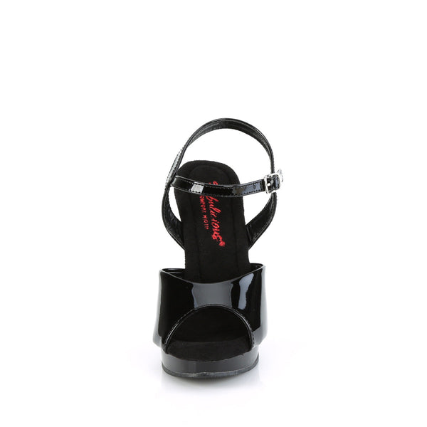 GLORY-509 High Heels Sandaletten - Lack Schwarz von Fabulicious – Ansicht 2
