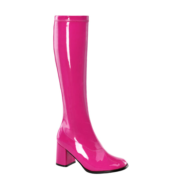 GOGO-300 Stiefel Lack Hot Pink | Funtasma
