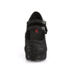 GOTHIKA-09 Plateau Pump Mary Janes Soitze schwarz von DemoniaCult – Ansicht 2