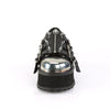 GRAVEDIGGER-03 Plateau Schuh schwarz Schnallen und Nieten Gothic von DemoniaCult – Ansicht 2