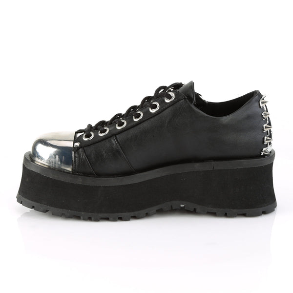 GRAVEDIGGER-04 Plateau Schuh schwarz Schnürung Nieten Gothic von DemoniaCult – Ansicht 3