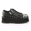 GRAVEDIGGER-04 Plateau Schuh schwarz Schnürung Nieten Gothic von DemoniaCult – Ansicht 5