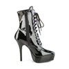 INDULGE-1020 Plateau Stiefeletten Lack Schwarz von Devious – Ansicht 5