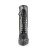 INDULGE-1020 Plateau Stiefeletten Schwarz von Devious – Ansicht 2