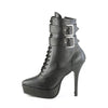 INDULGE-1026 Plateau Stiefeletten Schwarz Matt von Devious – Ansicht 3