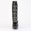 INDULGE-1038 Plateau Stiefeletten - Schwarz Lack von Devious – Ansicht 2