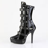 INDULGE-1038 Plateau Stiefeletten - Schwarz Lack von Devious – Ansicht 3
