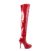 INDULGE-3000 Plateau Overknee Stiefel Lack Rot von Devious – Ansicht 5