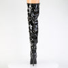 INDULGE-3026 Plateau Overknee Stiefel - Schwarz Lack von Devious – Ansicht 4