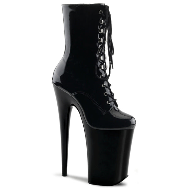INFINITY-1020 Plateau Stiefeletten Schwarz Lack von Pleaser