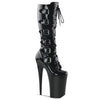 INFINITY-2049 Plateau Stiefel Schwarz Lack von Pleaser