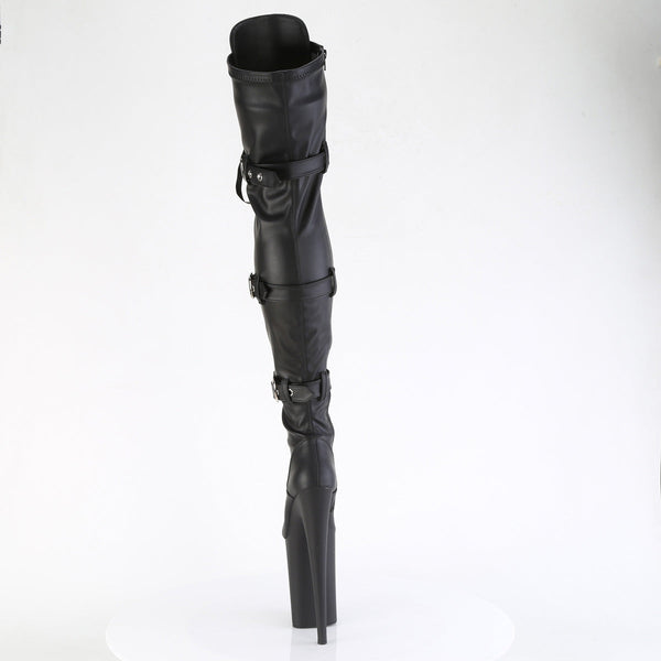 INFINITY-3028 - Plateau Overknee Stiefel - Schwarz Matt von Pleaser – Ansicht 4