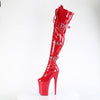 INFINITY-3028 - Plateau Overknee Stiefel - Rot Lack von Pleaser – Ansicht 3