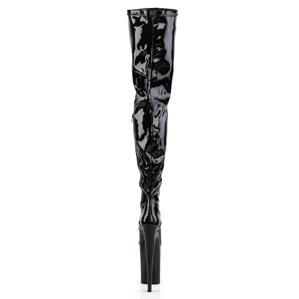 INFINITY-4000 Plateau Overknee Stiefel Schwarz Lack von Pleaser – Ansicht 4