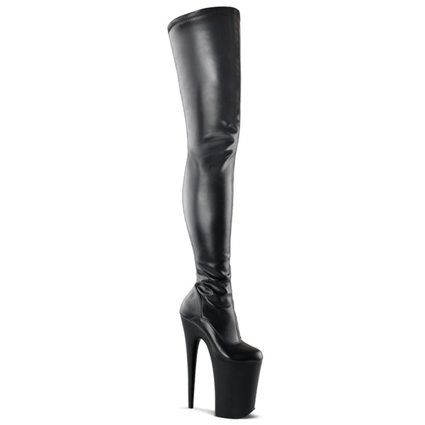 INFINITY-4000 Plateau Overknee Stiefel Schwarz von Pleaser