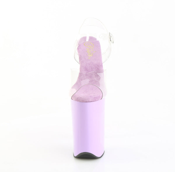 INFINITY-908 Plateau Sandaletten Transparent/Lila von Pleaser – Ansicht 2