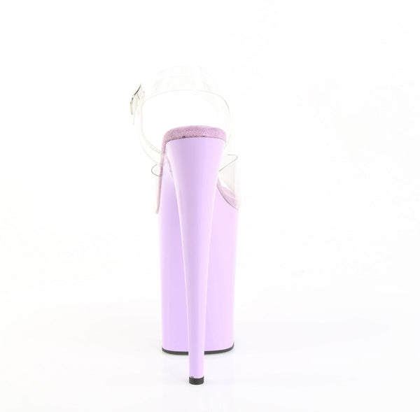 INFINITY-908 Plateau Sandaletten Transparent/Lila von Pleaser – Ansicht 4