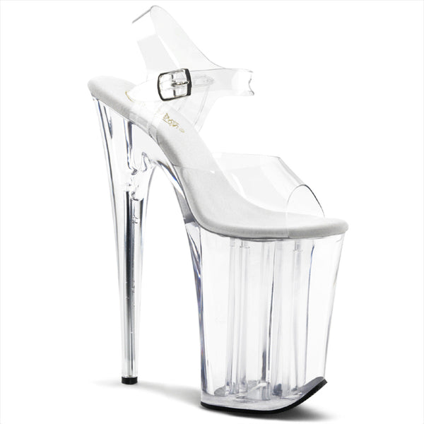 INFINITY-908 Plateau Sandaletten Transparent von Pleaser