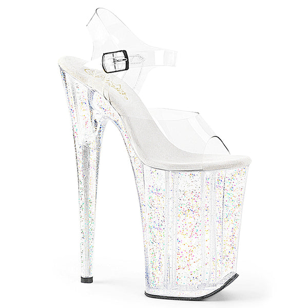 INFINITY-908MG Plateau Sandaletten weiss von Pleaser