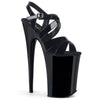 INFINITY-997 Plateau Sandaletten Lack Schwarz von Pleaser
