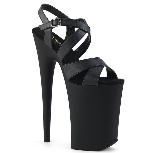 INFINITY-997 Plateau Sandaletten Matt Schwarz von Pleaser