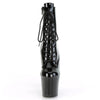 IRONGRIP-1020 Plateau Stiefeletten Lack Silber/Schwarz von Pleaser – Ansicht 2