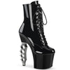 IRONGRIP-1020 Plateau Stiefeletten Lack Silber/Schwarz von Pleaser