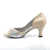 JENNA-03 Sandaletten Pumps beige von Pleaser Pink Label – Ansicht 3