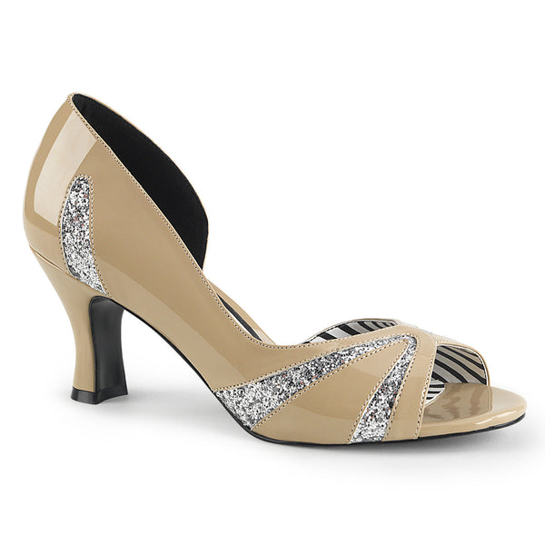 JENNA-03 Sandaletten Pumps beige von Pleaser Pink Label