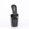 JUBILANT-01 Plateau Peeptoe Pantoletten - Schwarz Lack von Pleaser – Ansicht 2