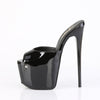 JUBILANT-01 Plateau Peeptoe Pantoletten - Schwarz Lack von Pleaser – Ansicht 3