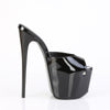 JUBILANT-01 Plateau Peeptoe Pantoletten - Schwarz Lack von Pleaser – Ansicht 5