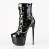 JUBILANT-1015 Plateau Stiefeletten Schwarz Lack von Pleaser – Ansicht 3