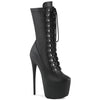 JUBILANT-1048 Plateau Stiefeletten Schwarz Matt von Pleaser