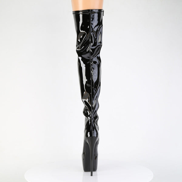 JUBILANT-3000 Overkneestiefel Plateauschuhe Schwarz von Pleaser – Ansicht 4