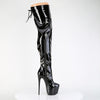 JUBILANT-3007 Plateau Overkneestiefel Schwarz Lack von Pleaser – Ansicht 5