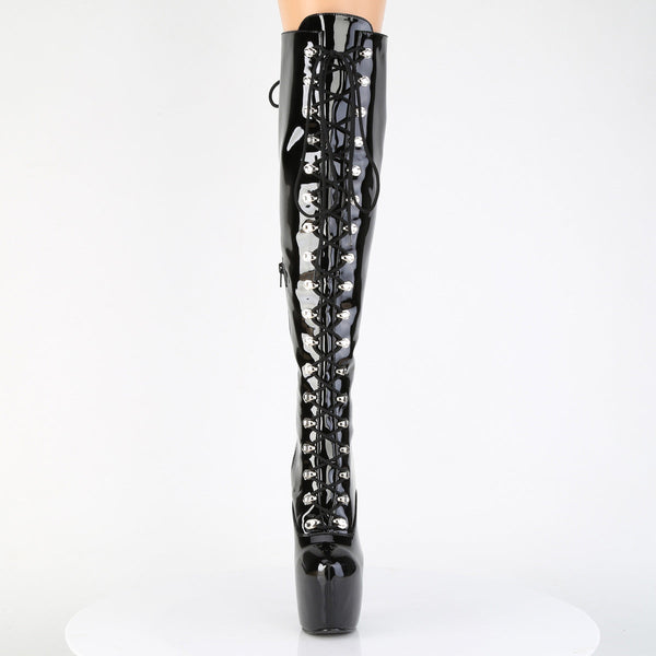 JUBILANT-3012 Plateau Stiefel Schwarz Lack von Pleaser – Ansicht 2