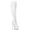 JUBILANT-3012 Plateau Stiefel Weiß von Pleaser