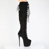 JUBILANT-3012FS Plateau Stiefel Schwarz Velour von Pleaser – Ansicht 5